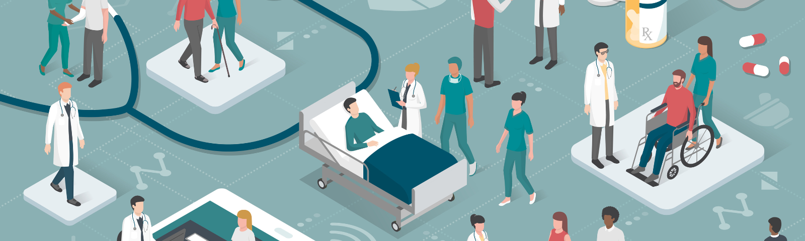 concepto de salud digital conectada 